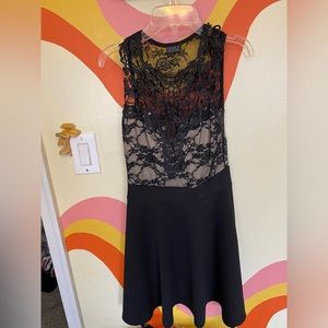 Black lace dress